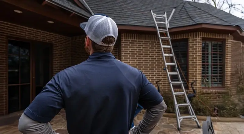 Patriot Claims ladder assist team demonstrating safe roof access capabilities previewed at PLRB 2026